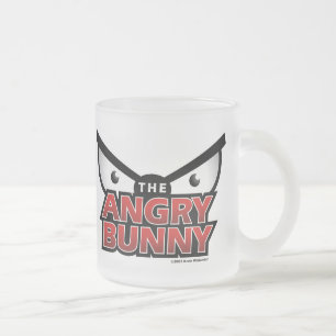 Givré Tasse fâchée de logo d'abrégé sur lapin