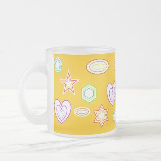 Givré Tasse Formes Jaune Orange (Gauche)