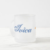 Givré Tasse heureuse avec le nom (Devant gauche)