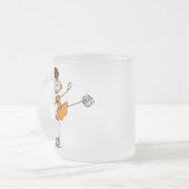 Givré Tasse orange de fille de patinage de glace (Devant gauche)