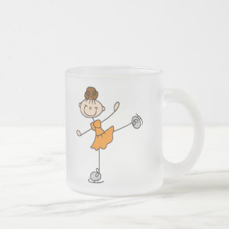 Givré Tasse orange de fille de patinage de glace