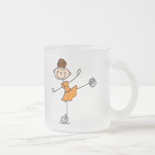 Givré Tasse orange de fille de patinage de glace (Droit)