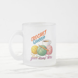 Givré Tasse personnalisée Reine du Crochet - Nom personn