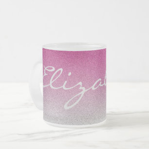 Givré Tasse rose personnalisée de parties scintillantes
