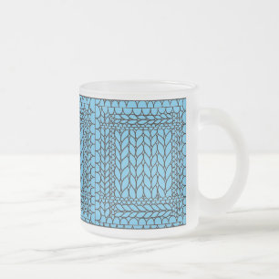Givré Tricot PURL BLUE Tasse en Verre Frosted