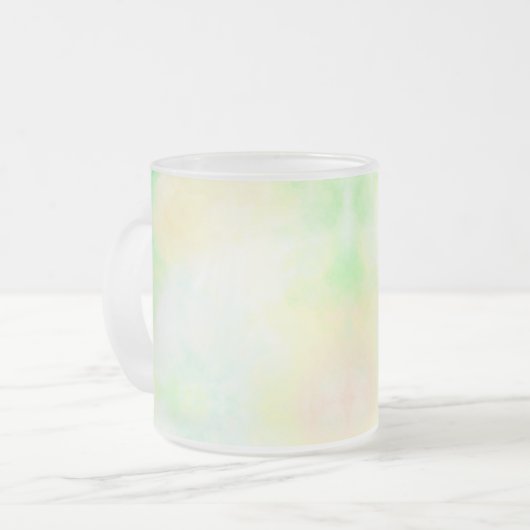 Givré Une tasse en céramique blanche avec un motif d'aqu (Devant gauche)
