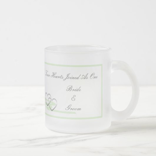 Givré Vert de tasse de deux coeurs (Droit)