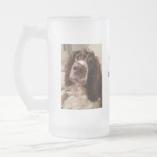 Givrée Chope en verre de cadeau de fête des pères (Gauche)