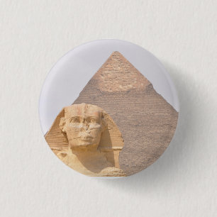 Giza Piramides Sfinx Farao oud Egypte Reis Ronde Button 3,2 Cm