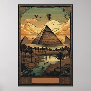 Giza Reisprint, Gizeh - Egypte Reiscadeau Poster