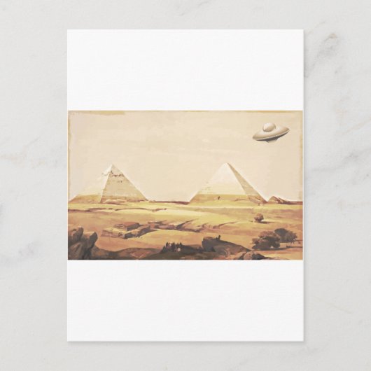 Giza Spaceship Briefkaart (Voorkant)