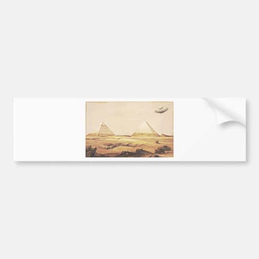 Giza Spaceship Bumpersticker (Voorkant)