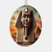 Giza Sphinx Hoofd met Piramides Egypte Reizen Keramisch Ornament (Rechts)