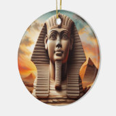 Giza Sphinx Hoofd met Piramides Egypte Reizen Keramisch Ornament (Links)