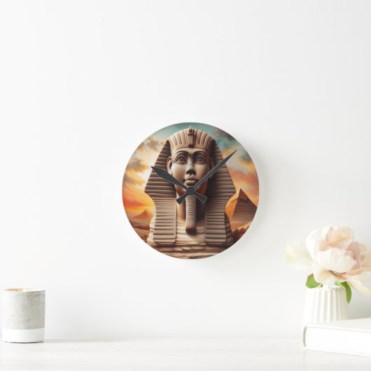 Giza Sphinx Hoofd met Piramides Egypte Reizen Ronde Klok (Huis)