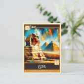Gizeh, Egypte |  schilderij Briefkaart (Staand voorkant)