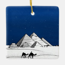 Gizeh piramides zwart-wit