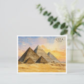 Gizeh Pyramides Egypte Aquarelle Voyage Carte post (Debout devant)