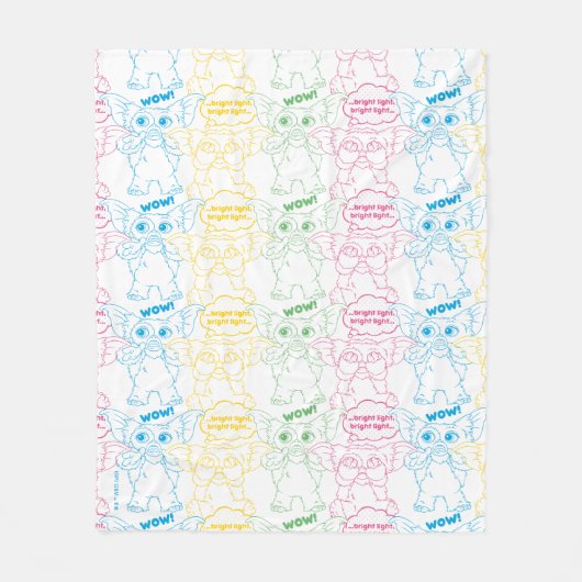 Gizmo | Bright Light! Bright Light! Fleece Deken (Voorkant)