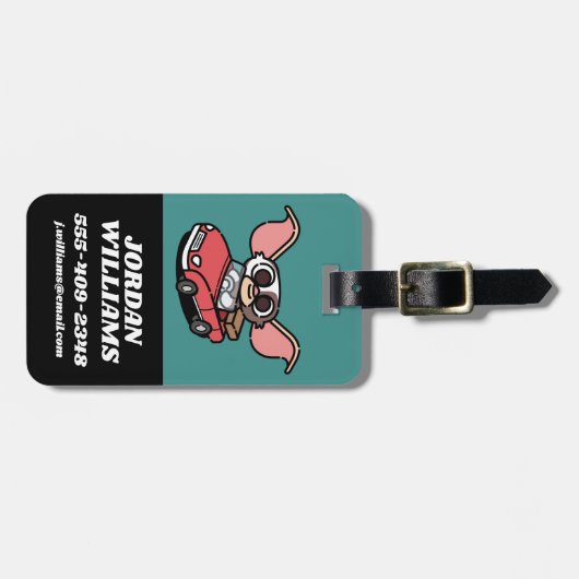 Gizmo | Cute Comic Driver Bagagelabel (Voorkant horizontaal)