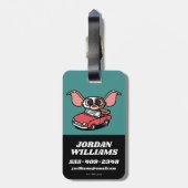 Gizmo | Cute Comic Driver Bagagelabel (Achterkant verticaal)