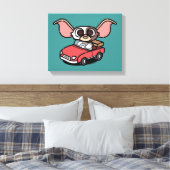 Gizmo | Cute Comic Driver Canvas Afdruk (Insitu (Slaapkamer))