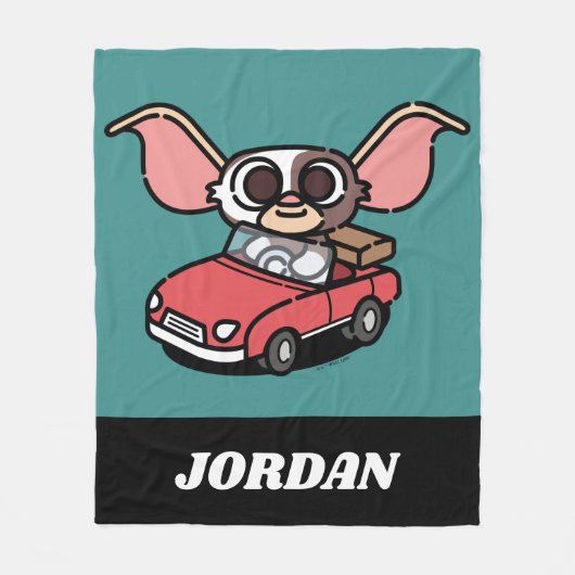 Gizmo | Cute Comic Driver | Jouw namen toevoegen Fleece Deken (Voorkant)