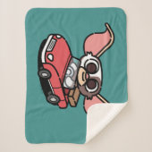 Gizmo | Cute Comic Driver Sherpa Deken (Voorkant)