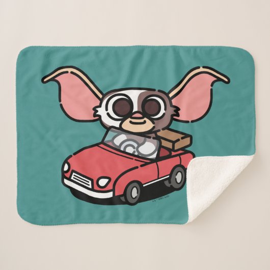 Gizmo | Cute Comic Driver Sherpa Deken (Voorkant (horizontaal))