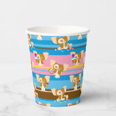 Gizmo | Cute Comic Pattern Papieren Bekers (Links)