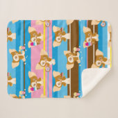 Gizmo | Cute Comic Pattern Sherpa Deken (Voorkant (horizontaal))