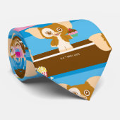 Gizmo | Cute Comic Pattern Stropdas (Opgerold)