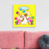 Gizmo | Dromen van regendruppels Canvas Afdruk (Insitu (Woonkamer))