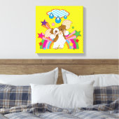 Gizmo | Dromen van regendruppels Canvas Afdruk (Insitu (Slaapkamer))