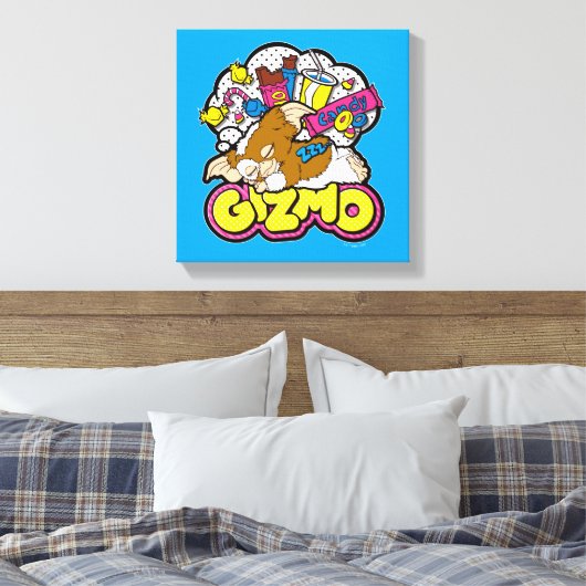 Gizmo | Dromen van zoet Canvas Afdruk (Insitu (Slaapkamer))