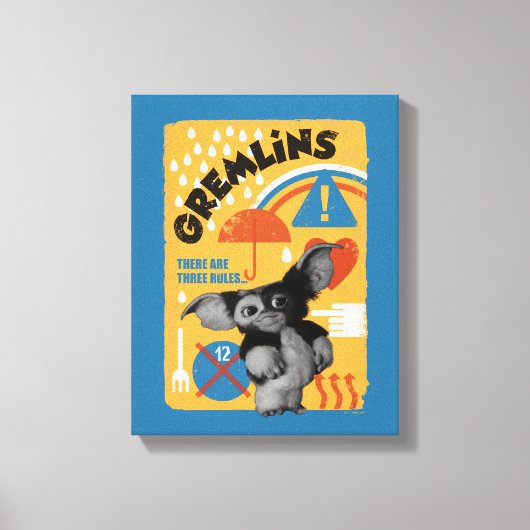 Gizmo | Er zijn drie regels Canvas Afdruk (Voorkant)