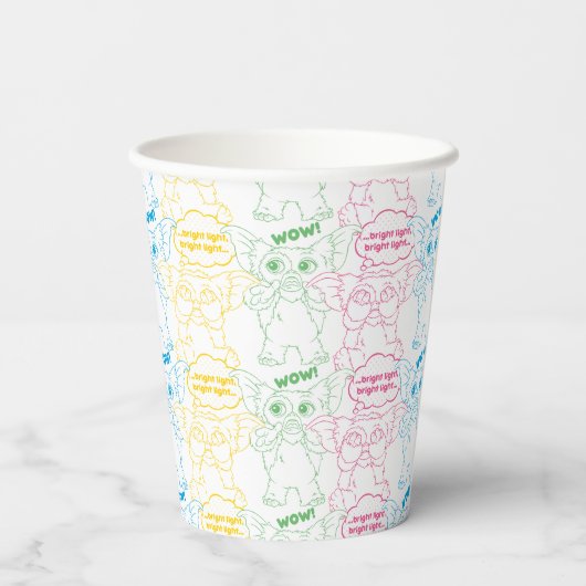 Gizmo | Helder licht! Helder licht! Papieren Bekers (Achterkant)