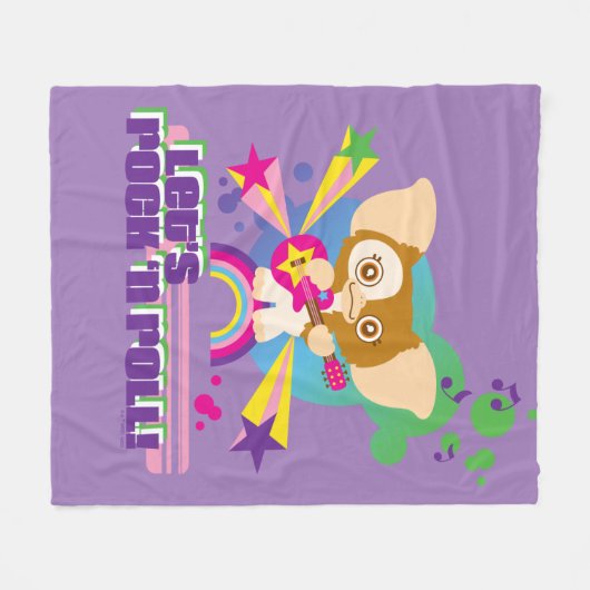 Gizmo | Let s Rock'n Roll Fleece Deken (Voorkant (Horizontaal))