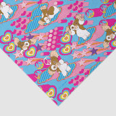 Gizmo | Pink Peace & Love Patroon Tissuepapier (Detail)