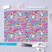Gizmo | Pink Peace & Love Patroon Tissuepapier (Craft)