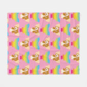 Gizmo | Rainboogpatroon Fleece Deken (Voorkant (Horizontaal))