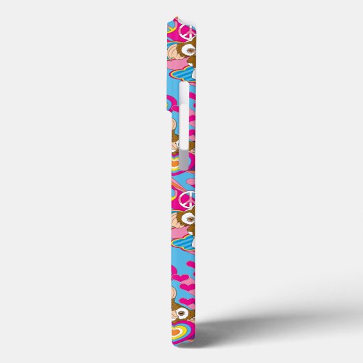 Gizmo | Roze vredes- en liefdespatroon Case-Mate iPhone Case (Achterkant / Links)