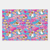 Gizmo | Roze vredes- en liefdespatroon Inpakpapier Vel (Voorkant)