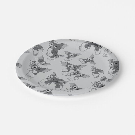 Gizmo | Zwart-wit patroon Papieren Bordje (Gekanteld)