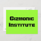 Gizmonic Institute Briefkaart (Voorkant / Achterkant)