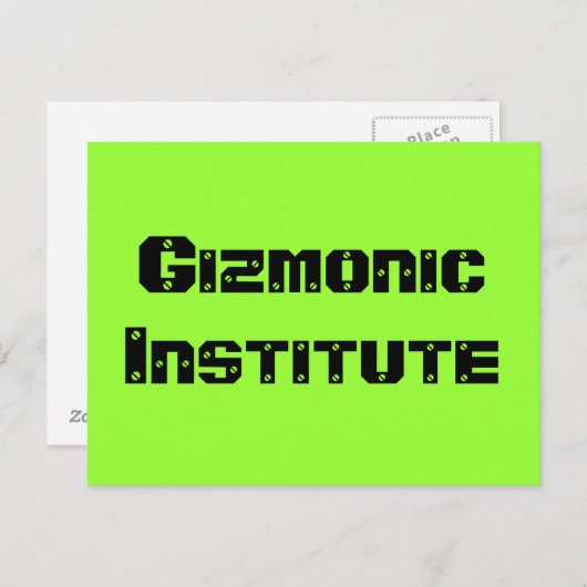 Gizmonic Institute Briefkaart (Voorkant / Achterkant)