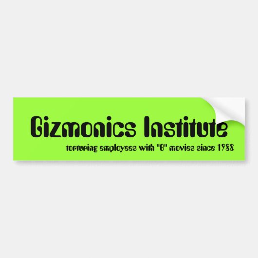 Gizmonics Institute Bumpersticker (Voorkant)