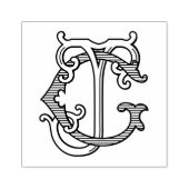 GJ Monogram JG Monogram Rubberinktstempel Rubberstempel (Afrduk)