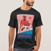 Gjirokastra Albania City Skyline Silhouette Outlin T-shirt (Voorkant)