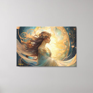 GK_24003, Art Nouveau stijl Canvas Afdruk